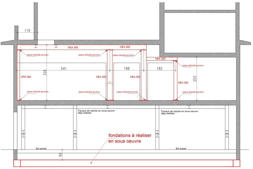 Démolition d’un mur porteur à Mouans-Sartoux. Renforcement par structure en métal - Démolition des Murs porteurs